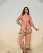 Peach Bloom Luxe Co-ord Set