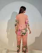Peach Floral Co-Ord Set for Women – Elegant Printed Outfit