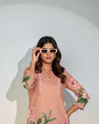 Peach Floral Co-Ord Set for Women – Elegant Printed Outfit