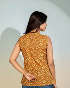 Golden Meadow Peplum Top