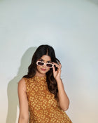 Golden Meadow Peplum Top