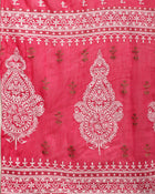 Rosy Veil Printed Pure Cotton Straight Kurta With Trouser & Dupatta Set
