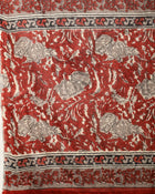 Ruby Harvest Printed Pure Cotton Kurta With Trouser & Dupatta Set