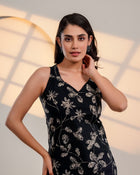 Midnight Bloom Cotton Top