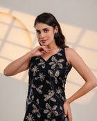 Midnight Bloom Cotton Top