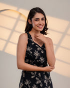 Midnight Bloom Cotton Top