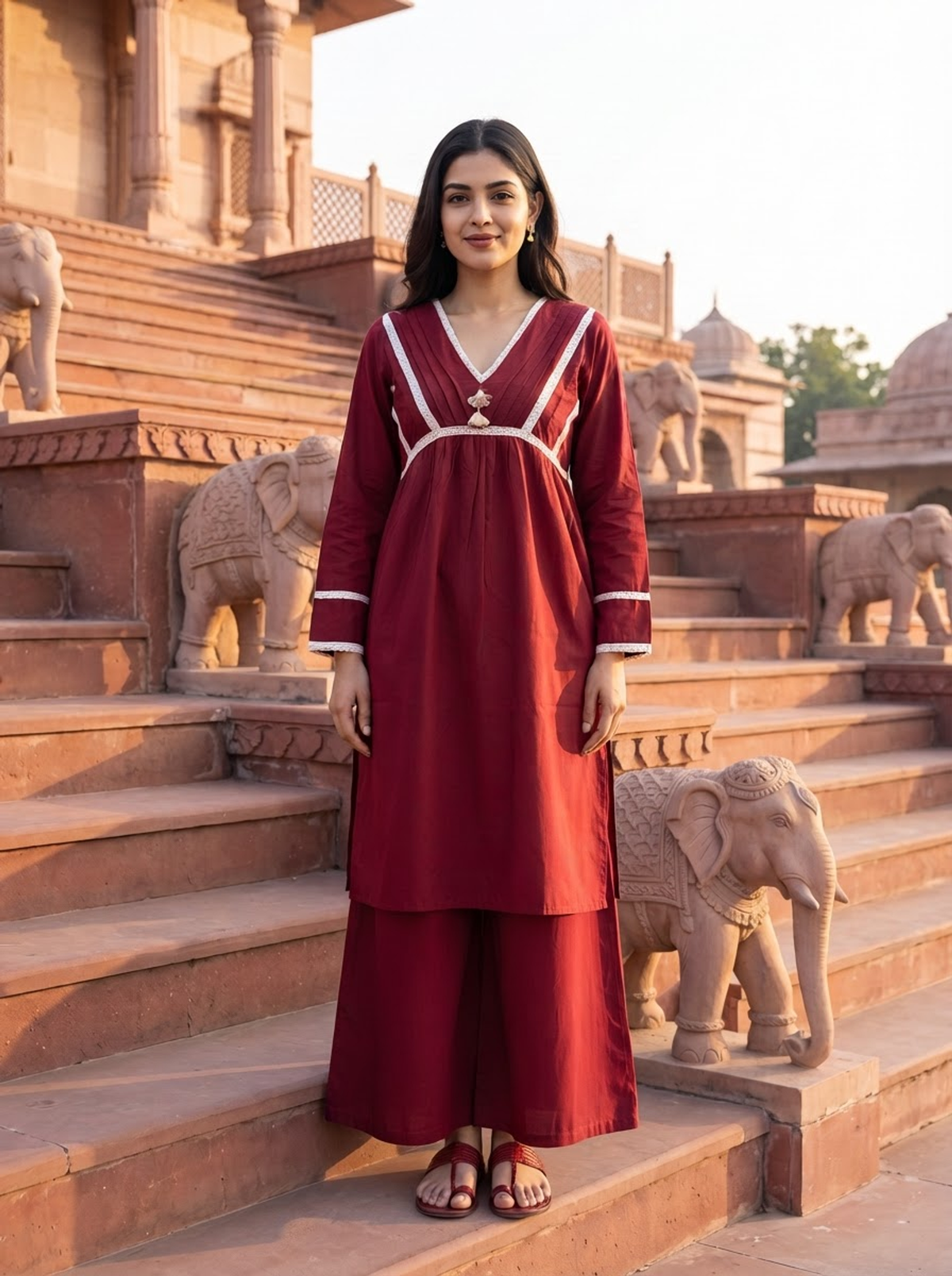 Sindoori Kurta Palazzo Set