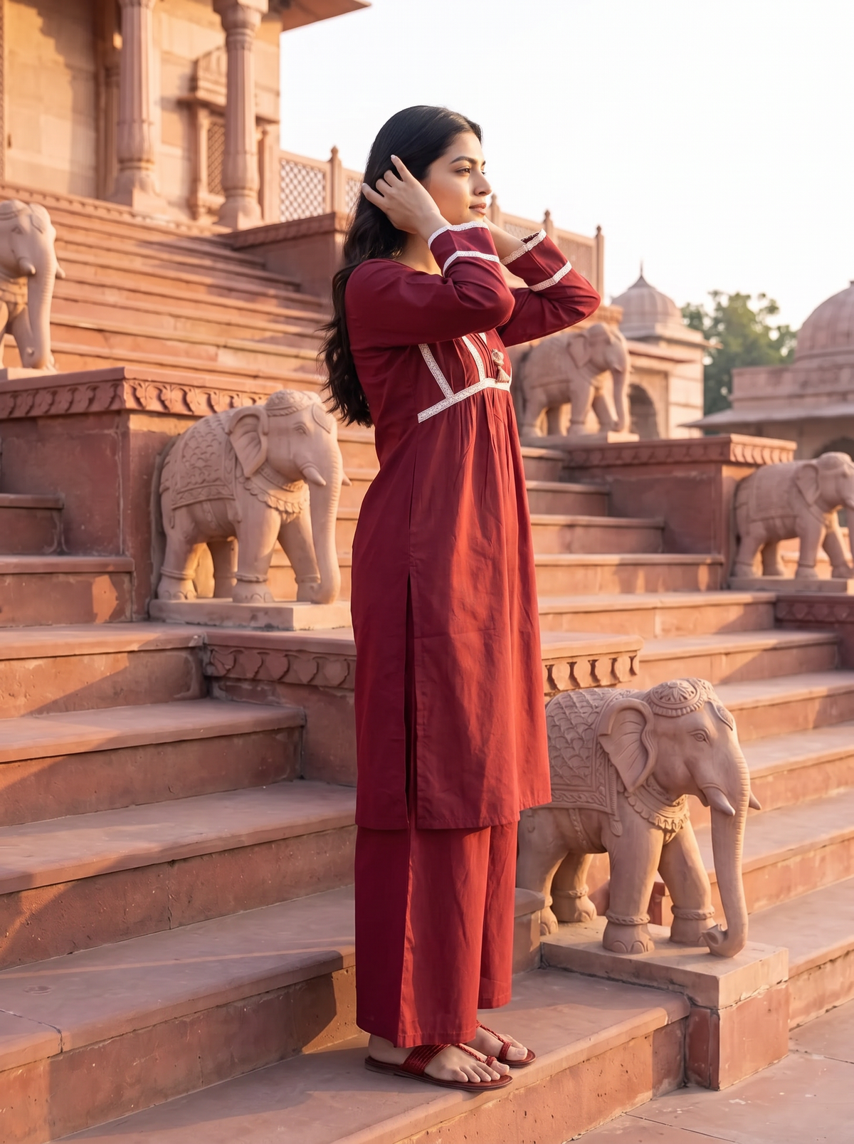 Sindoori Kurta Palazzo Set